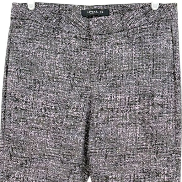 Liverpool Womens  Boot Cut Mid Rise Abstract Magnet Color Trousers Pants Size 10 - Picture 3 of 12